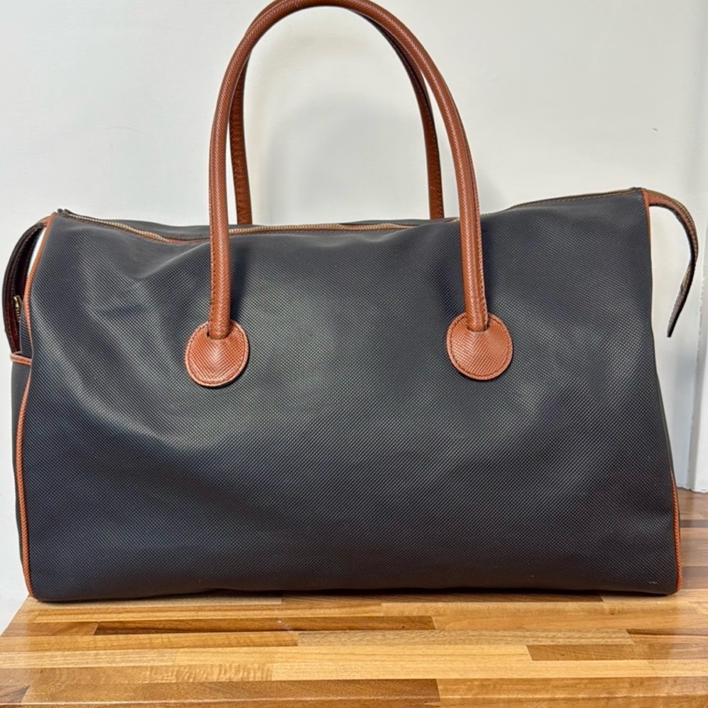 BOTTEGA VENETA Marco Polo black brown weekender medium duffel bag